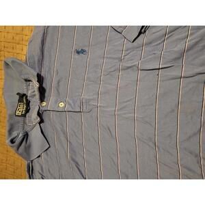 Polo Ralph Lauren Golf Fit Medium Blue White Striped Polo Shirt